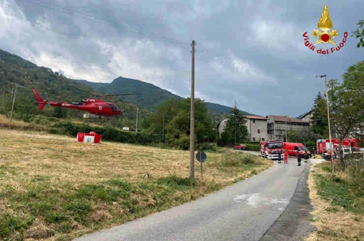 Incendio a Montegallo Ascoli Piceno