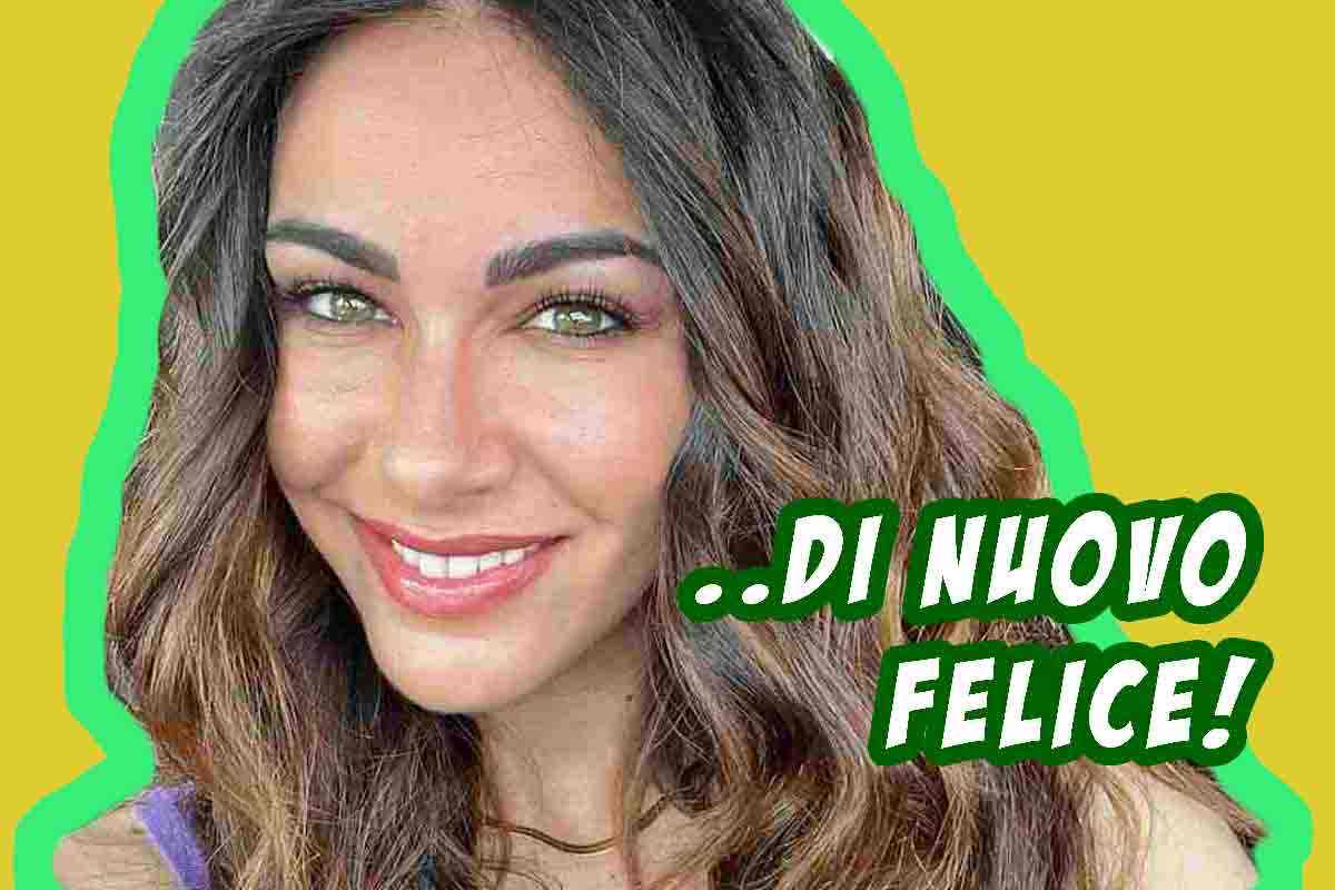 Melita Toniolo felice insieme fidanzato