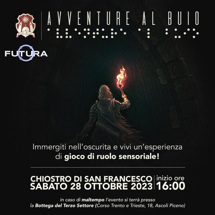"Avventure al Buio" gioco sensoriale ad Ascoli Piceno