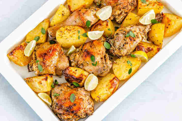 Pollo al forno con le patate 