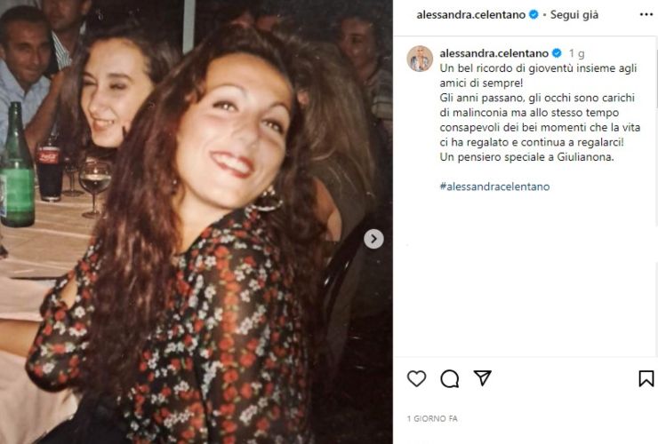 Alessandra celentano foto passato irriconoscibile