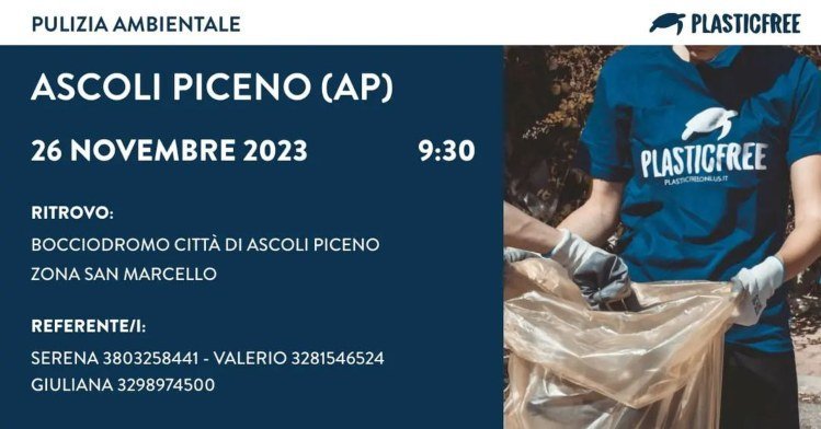 Plastic Free pulisce Ascoli Piceno