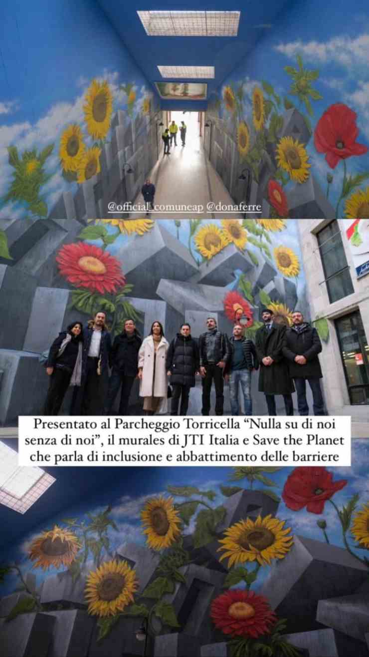 Inaugurato il nuovo murales ad Ascoli Piceno