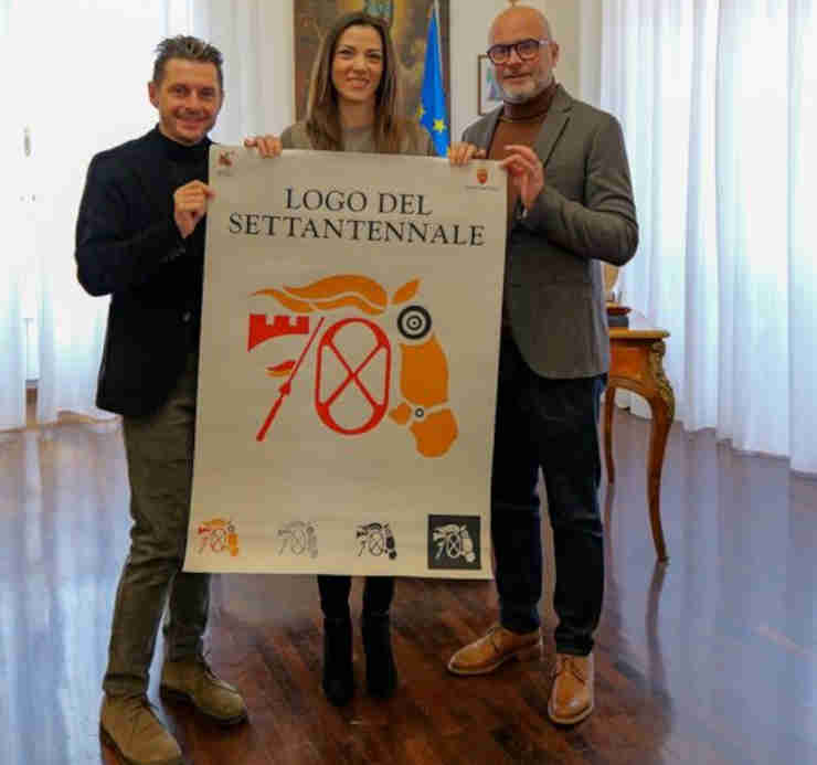 Logo settantennale Quintana Ascoli Piceno
