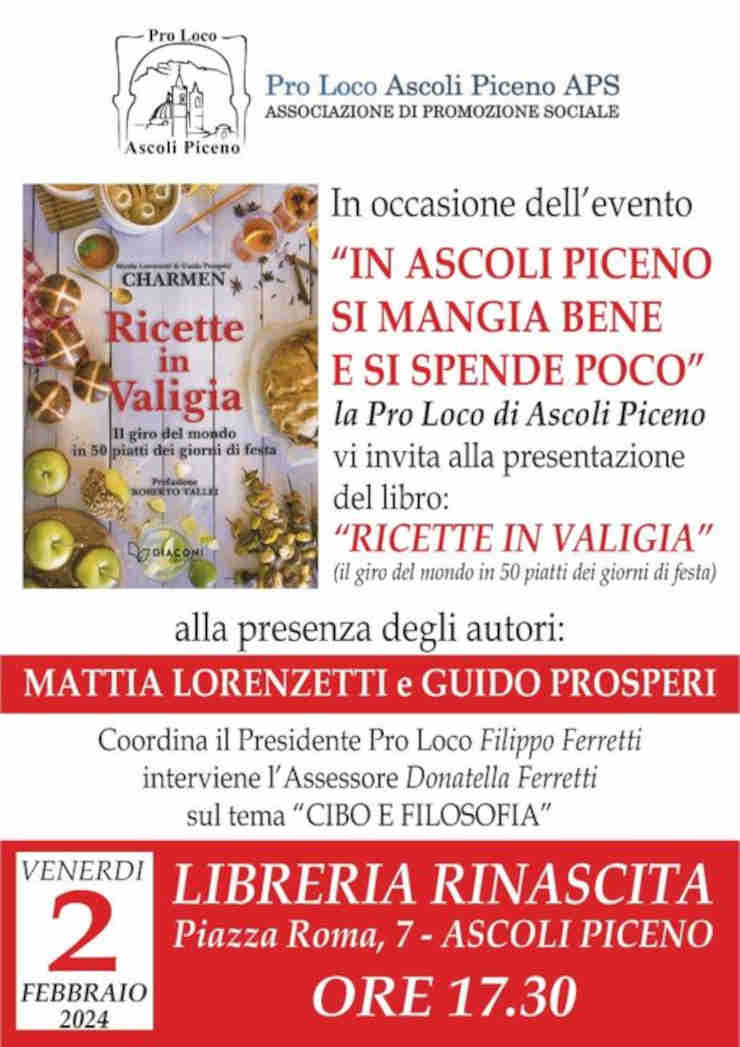 In Ascoli Piceno si mangia bene, si spende poco presentazione libreria Rinascita 