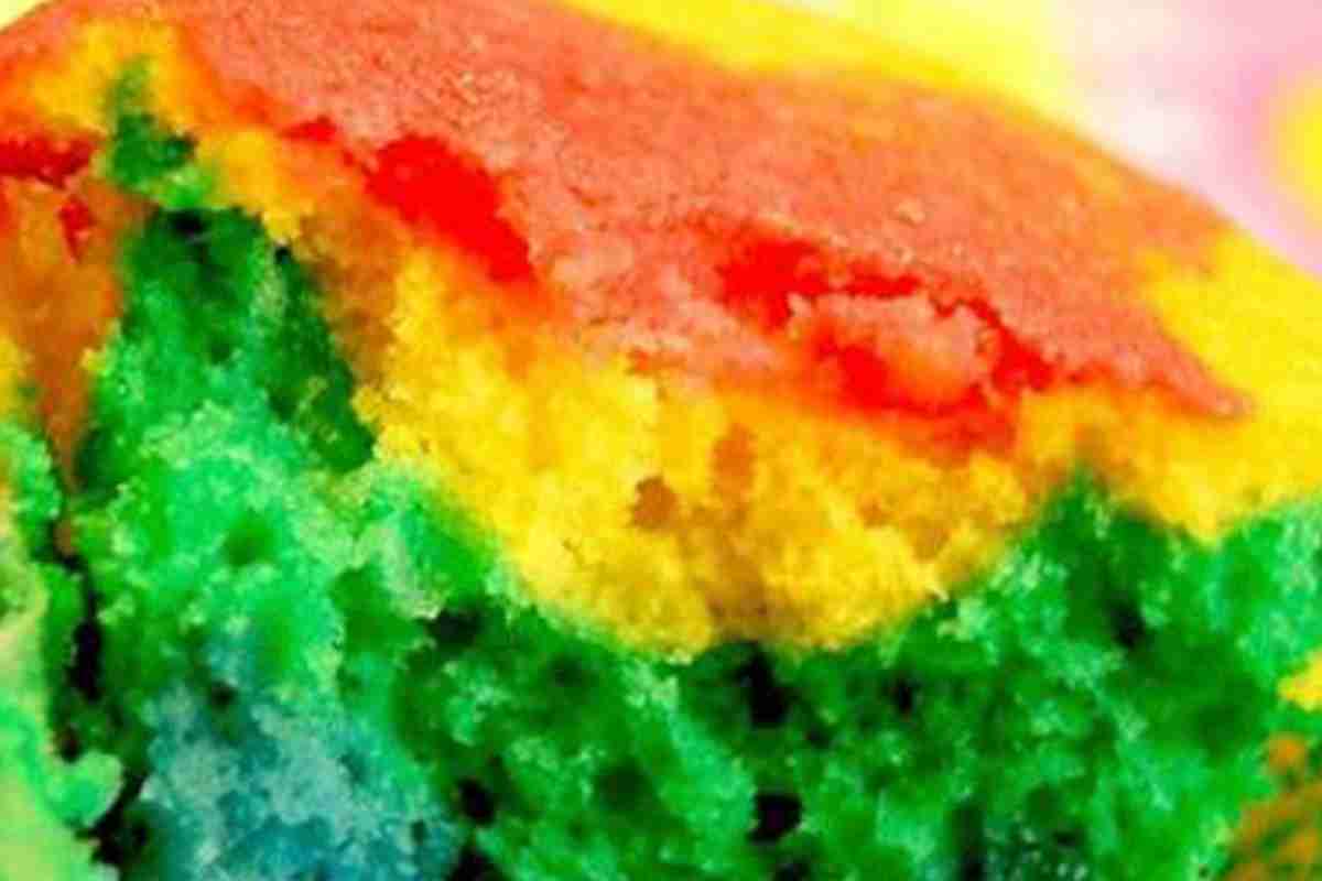 Muffin arcobaleno ricetta