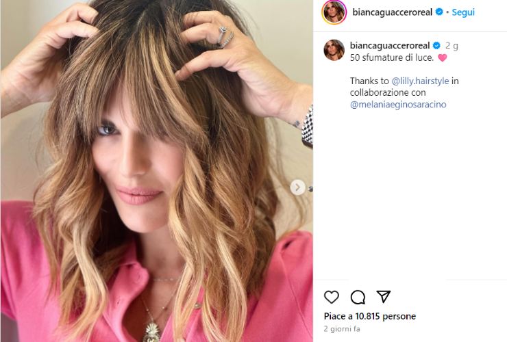 Il nuovo look di Bianca Guaccero conquista tutti