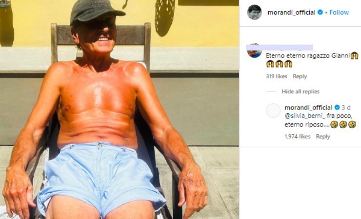 Gianni Morandi ha un botta e riposta con una fan sui social