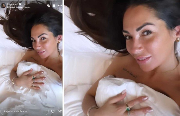 Ida Platano condivide un selfie dal letto