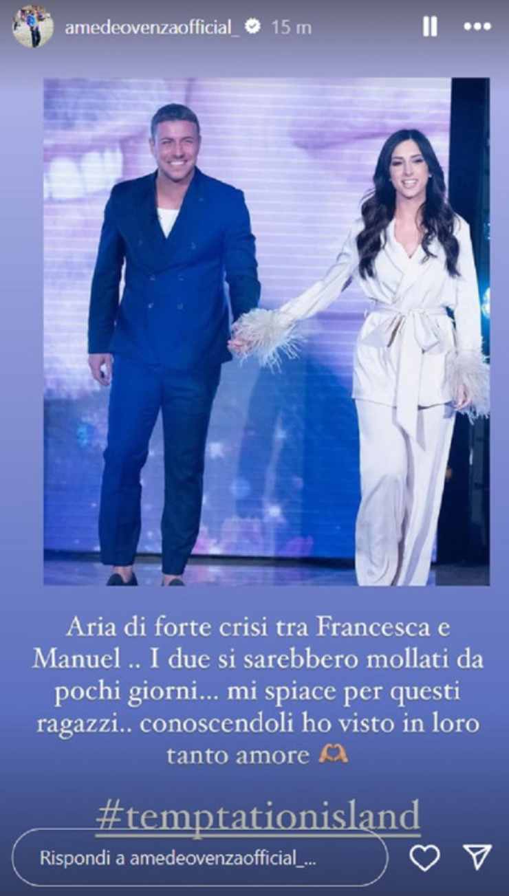 Manuel e Francesca di Temptation Island sono ancora in crisi?