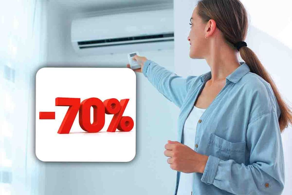 Arriva lo sconto del 70% per un condizionatore