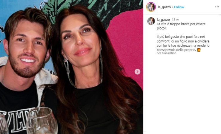 La mamma di Brando condivide una foto col figlio