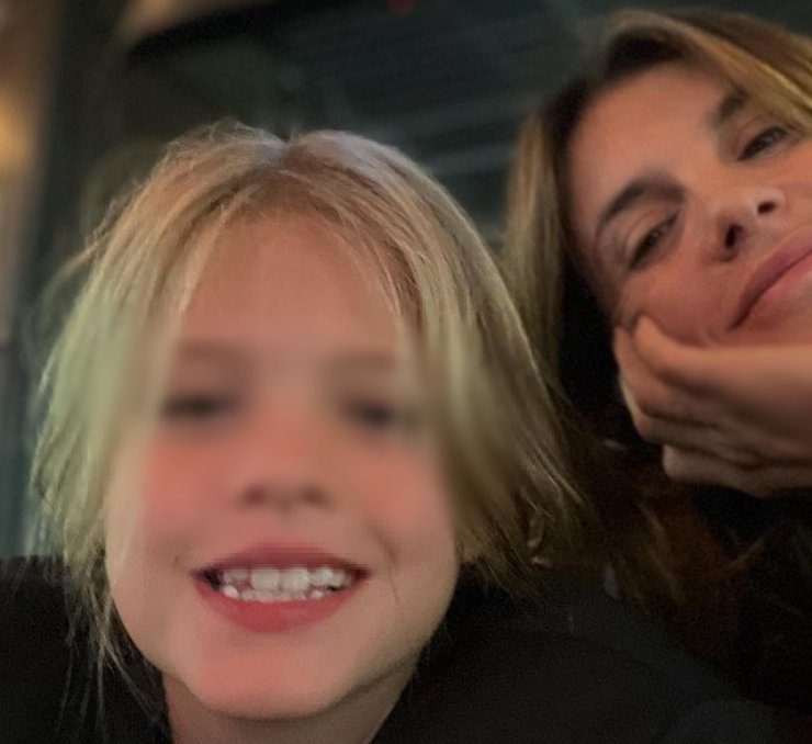 Elisabetta Canalis e la figlia si allenano