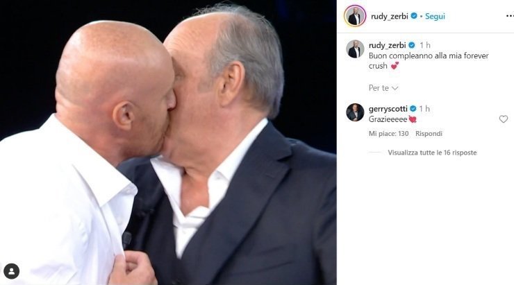 Rudy Zerbi fa gi auguri a Gerry Scotti