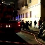 incendio getta da finestra