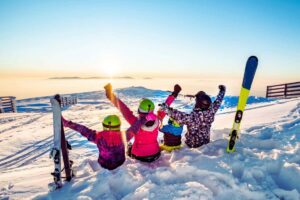 sci famiglia neve