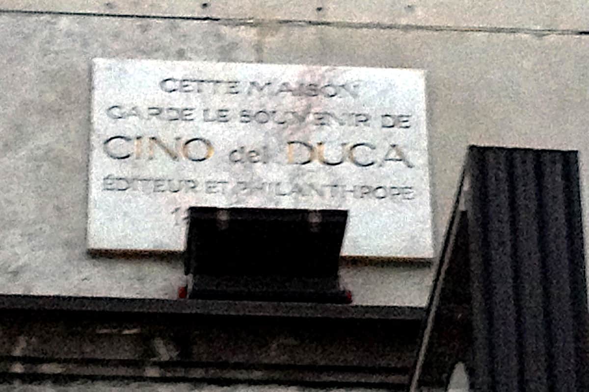 cino del duca lapide