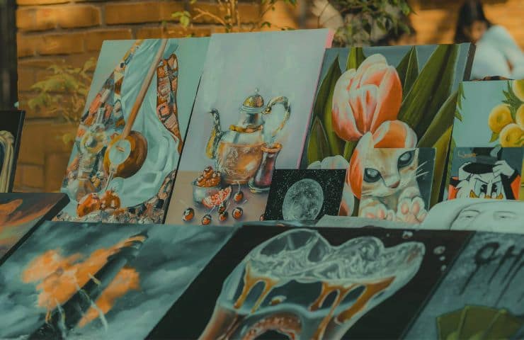 mostra quadri all'aperto