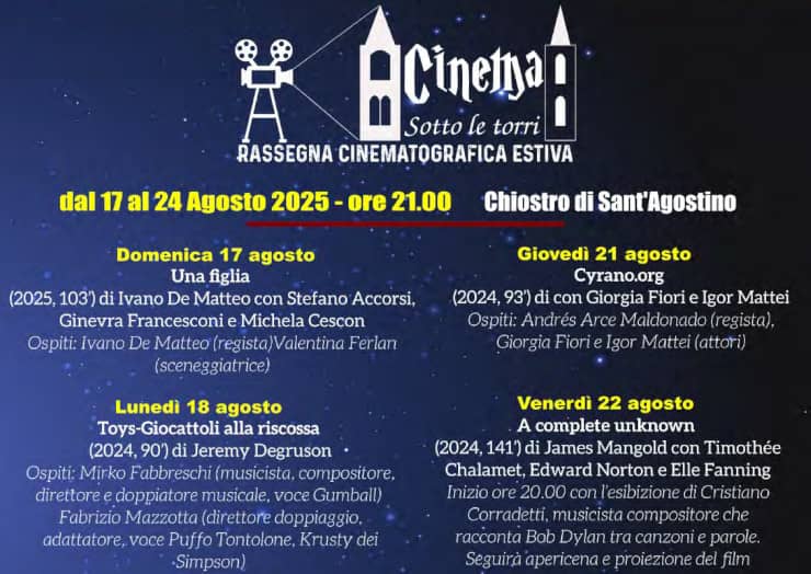 cinema sotto le torri