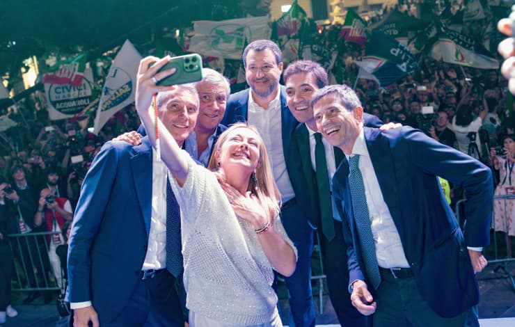 meloni acquaroli salvini tajani lupi ancona