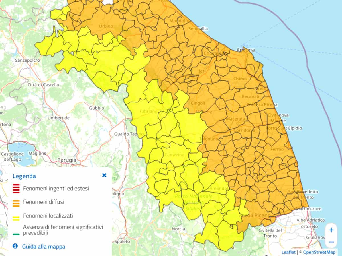 allerta meteo arancione 5 ottobre