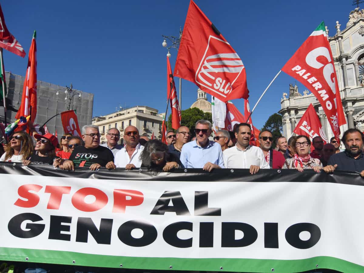 cgil landini manifestazione palestina