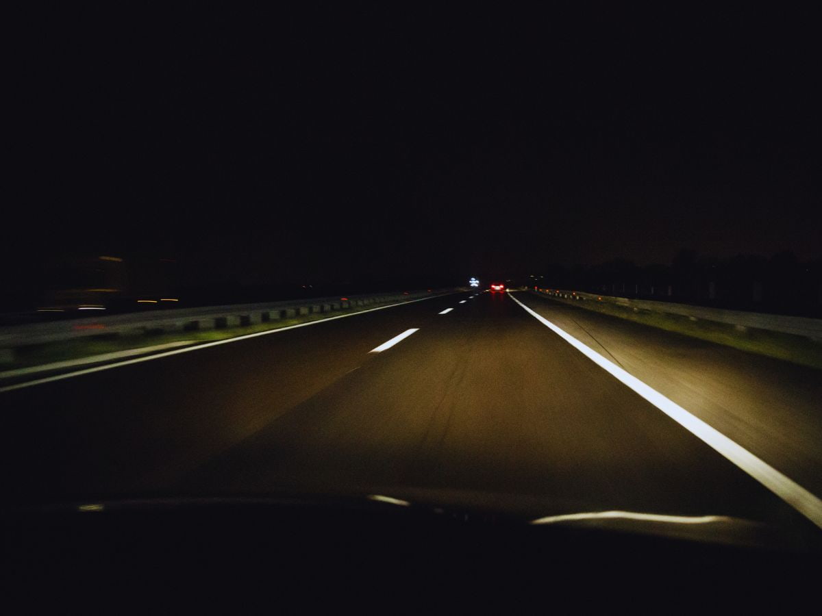 strada auto notte