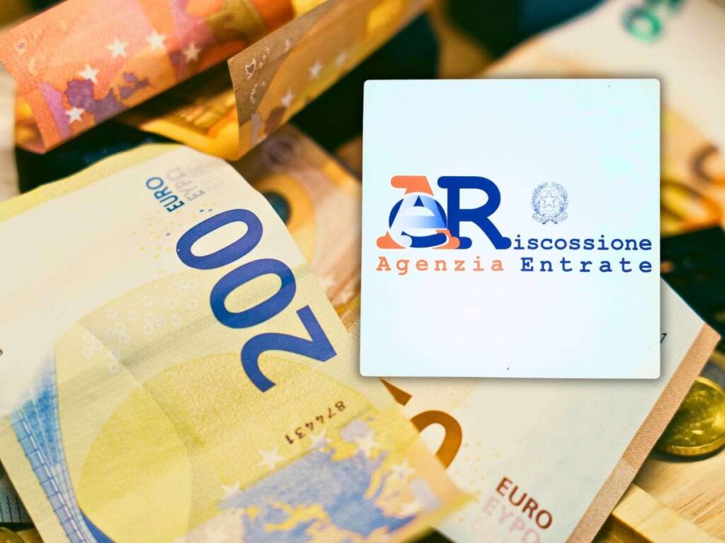 sfondo banconote euro e logo ADE