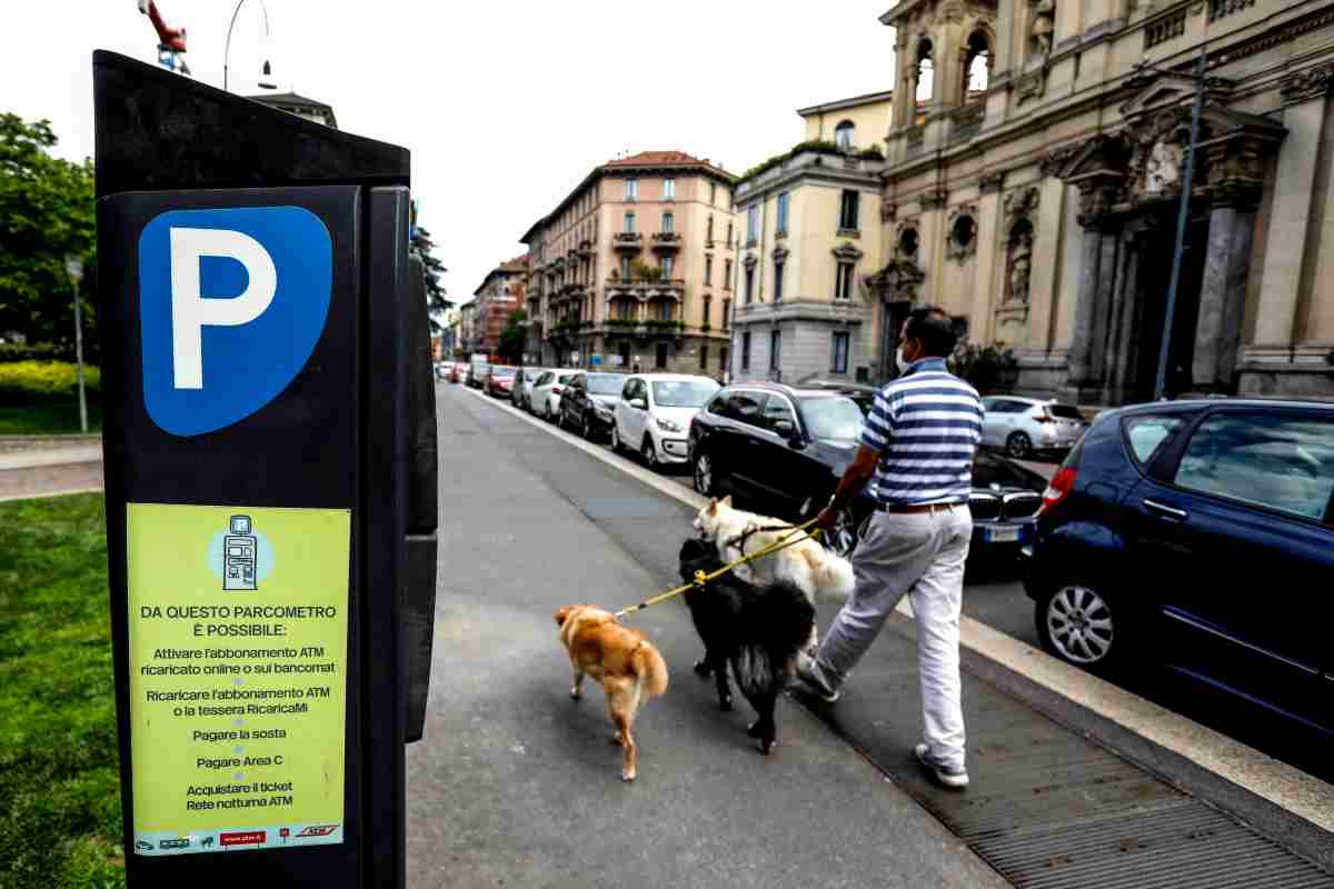 Il parchimetro per le soste a pagamento
