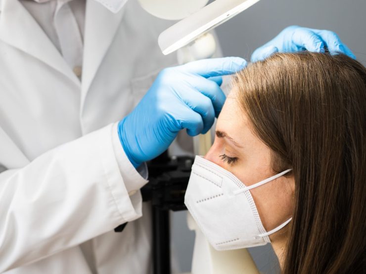 ragazza dal dermatologo