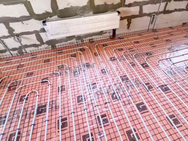 pavimento con riscaldamento radiante