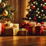 pacchi regalo sotto l'albero di natale