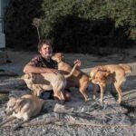 Roberto Renga coi suoi cani