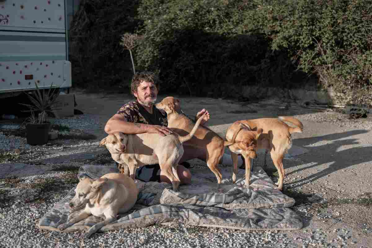 Roberto Renga coi suoi cani