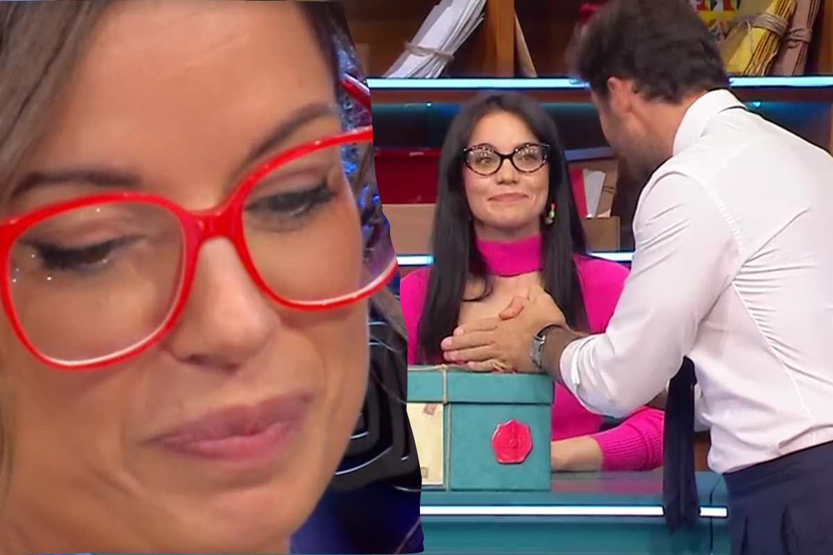 Francesca Millo dispiaciuta dopo aver aperto il pacco scambiato con le Marche