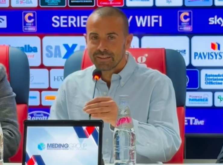 D'Alesio in conferenza stampa