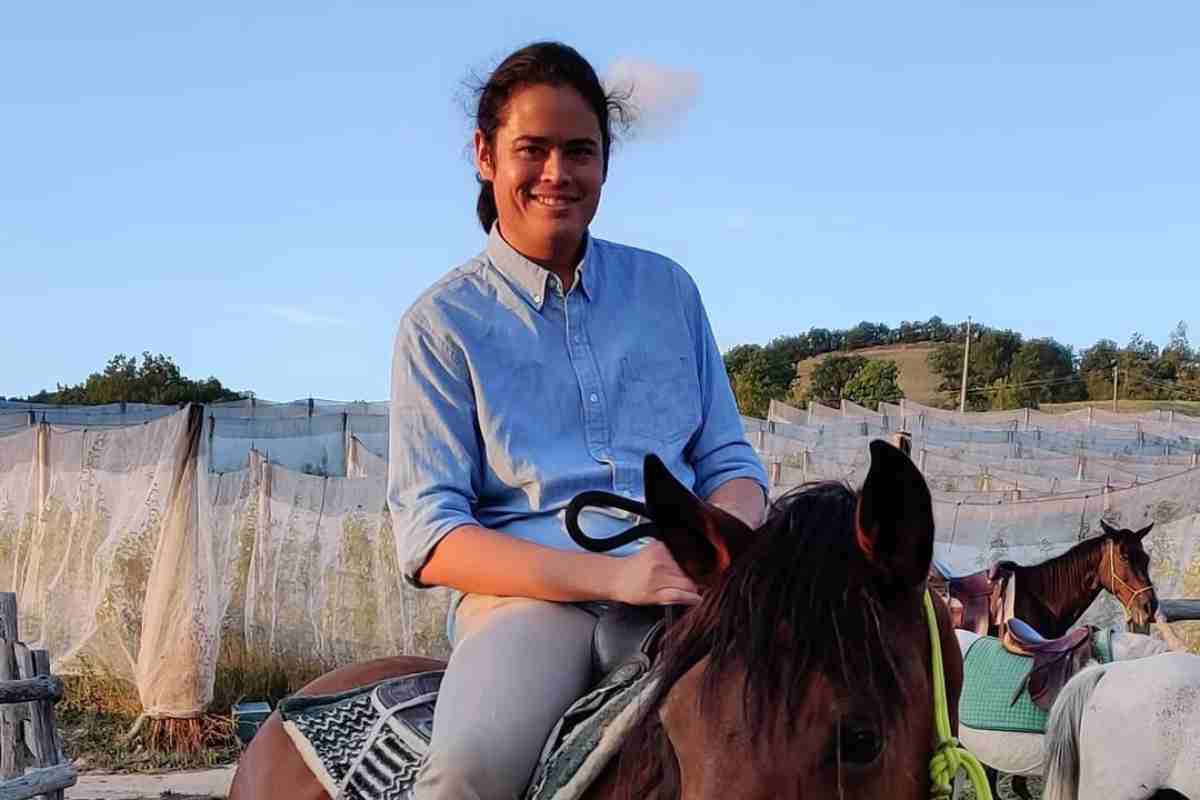 Andrea Sciamanna su un cavallo