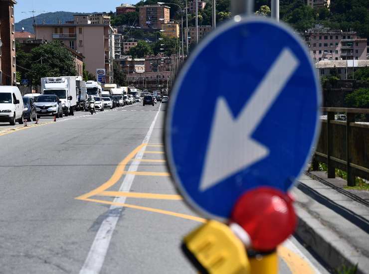 Lavori in corso sulla strada
