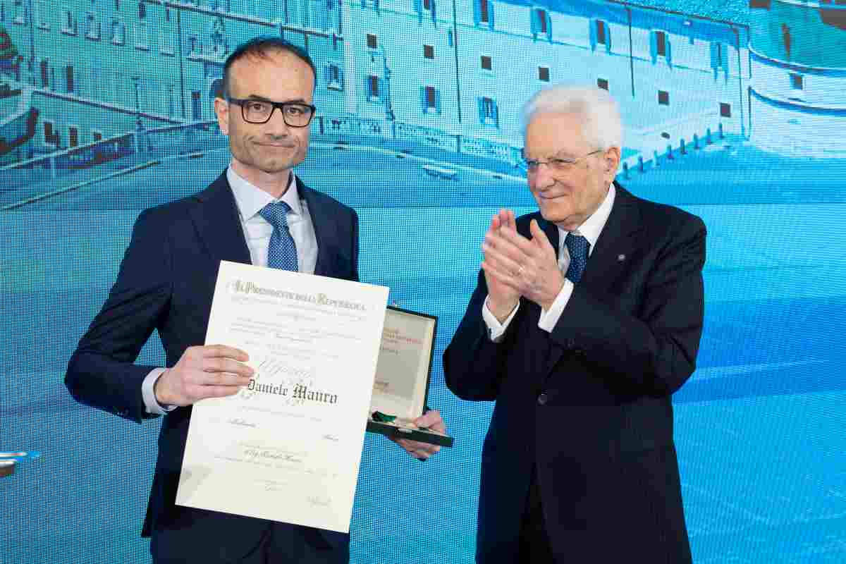 Daniele Mauro premiato da Mattarella
