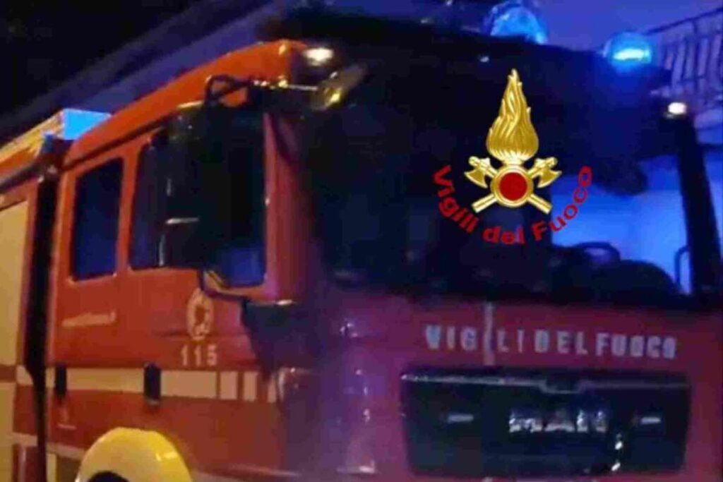 I vigili del fuoco in azione