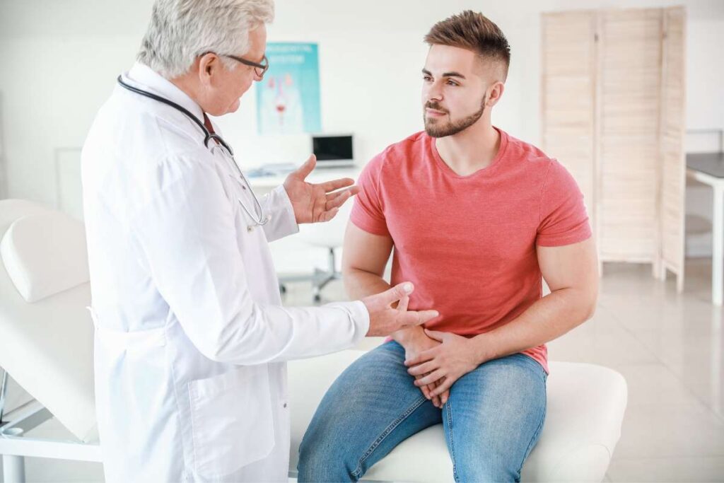 medico che visita paziente